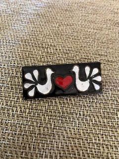 Rectangular Enamel Hand Painted Pin! 2