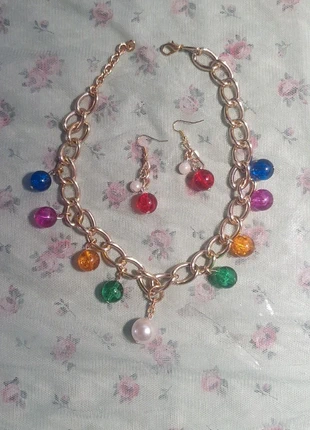 Set abbinato collana e orecchini, marque: Vintage Dressing, état: Très bon état, 3,00 €, 3,85 € Protection acheteurs incluse