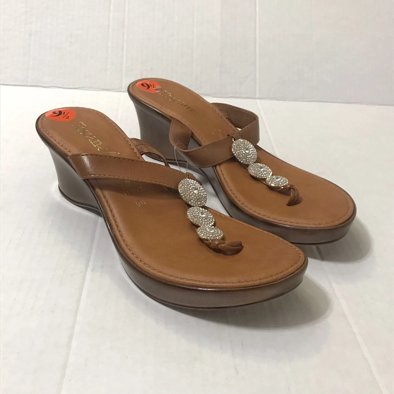 Toscanella Rhinestone Wedge Sandals Size 9.5 Vinted