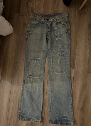 Jeans y2k taille basse, merk: Cink-Me, staat: Nieuw met prijskaartje, maat: XS / 34 / 6, € 10,00, € 11,20 inclusief Kopersbescherming