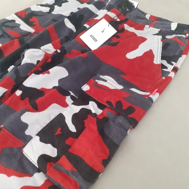 Supreme Nike Arc Corduroy Cargo Pant Red Camo from SS22 | Vinted