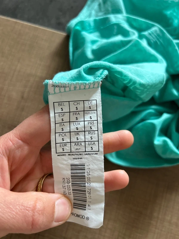 Débardeur couleur menthe à motif femme, promod taille s - photo numéro 4