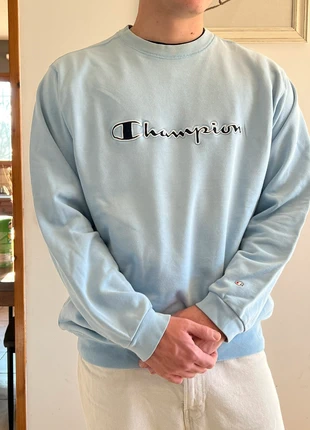 Pull bleu clair Champion, marque: Champion, état: Très bon état, taille: L, 20,00 €, 21,70 € Protection acheteurs incluse
