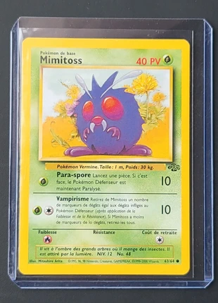 Carte Pokémon Mimitoss 63/64 commune Jungle Wizards Édition 2 FR, marke: Pokémon, zustand: Neu, 8,00 €, 9,10 € inklusive Vinted-Käuferschutz
