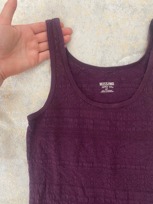Deep purple top | woven texture 2