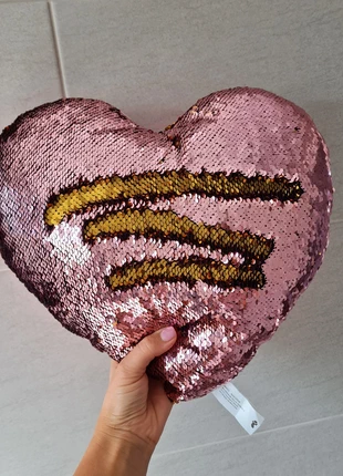 Pink/gold heart cushion sequins, brand: Zebra, condition: New with tags, size: Other, £4.00, £4.90 includes Buyer Protection Pro