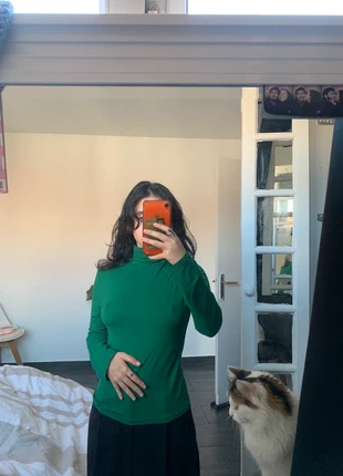 Col roulé vert H&M, marke: H&M, zustand: Sehr gut, größe: XS / 34 / 6, 1,00 €, 1,75 € inklusive Vinted-Käuferschutz