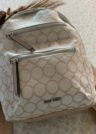 NWOT Nine West Neutral Monogram Backpack Vinted