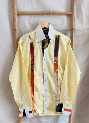 Chemise Blanche et jaune., marque: Unique, état: Très bon état, taille: S, 12,00 €, 13,30 € Protection acheteurs incluse