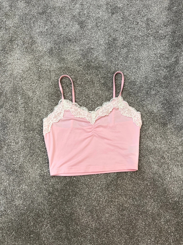 Shein pink lace cami/tank top 1