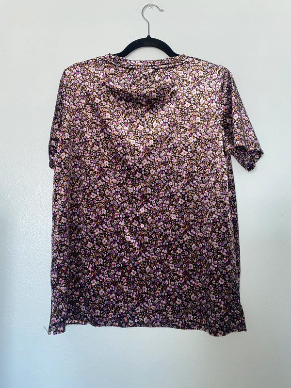 Floral velvet shirt 2