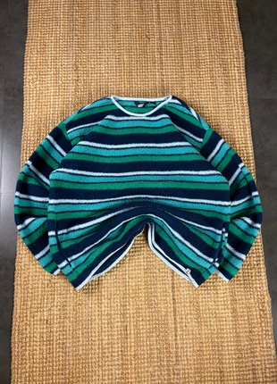 Sweat Crewneck Polaire Vert et Bleu, Rayée, Funky Fleece Vintage 80s Taille XL, marke: Vintage Dressing, zustand: Sehr gut, größe: XL / 42 / 14, 20,00 €, 21,70 € beinhaltet Vinted-Käuferschutz Pro