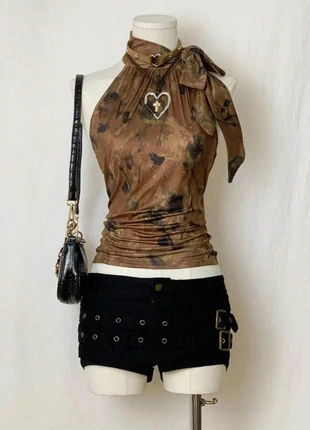 Top y2k vintage col montant et nœud, marque: top y2k vintage col montant, état: Neuf sans étiquette, taille: M / 38 / 10, 24,00 €, 25,90 € Protection acheteurs incluse