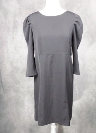 robe grise Nil’s Paris, épaules froncées, manches 3/4, taille 42 fr, marca: NIL'S, estado: Muito bom, tamanho: XL / 42 / 14, €15.00, €16.45 inclui Proteção do Comprador