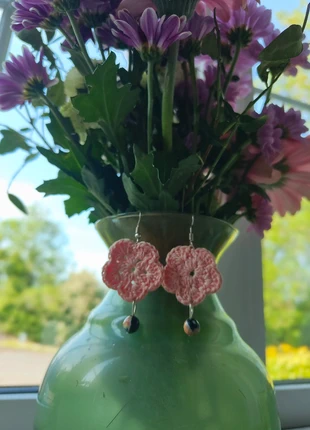 New Handmade Crochet Flower Earrings – Soft, Feminine & Unique, brand: Bombay Botanic, condition: New without tags, €3.00, €3.85 includes Buyer Protection