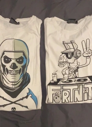 Lot de 2 t-shirt Fortnite 16 ans, brand: Fortnite, condition: Very good, size: 16 years / 176 cm, €6.00, €7.00 includes Buyer Protection