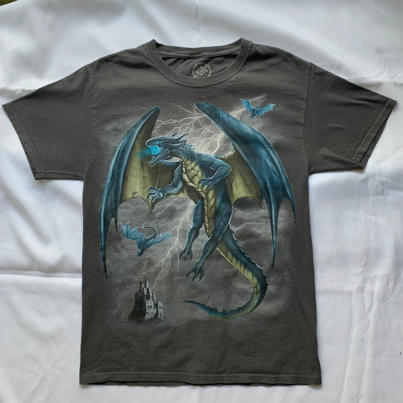 DOM Dragon Fantasy Graphic T-Shirt Men's Size S 1