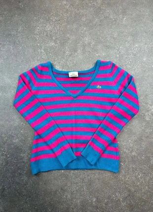 Lacoste Pull . Multicolore 38 Femme Laine Woolmark Logo Col V #0395, marca: Lacoste, estado: Muito bom, tamanho: M / 38 / 10, €35.00, €37.45 inclui Proteção do Comprador Pro