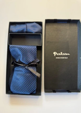Designer new boxed navy silk tie with pocket square, brand: Pure Silk, condition: New without tags, £8.00, £9.10 includes Buyer Protection