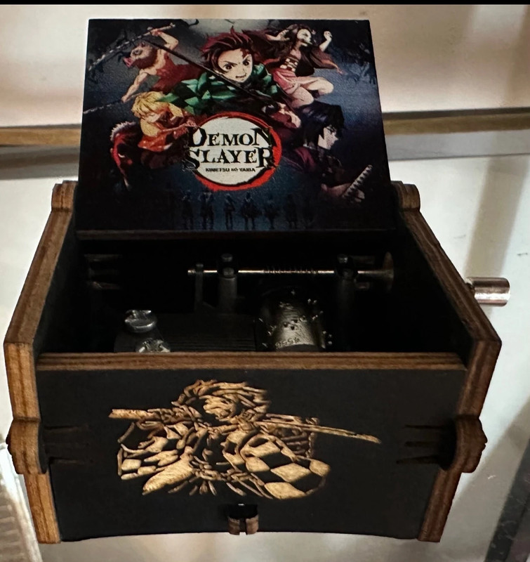 Demon slayer music box plays theme song new in box 2