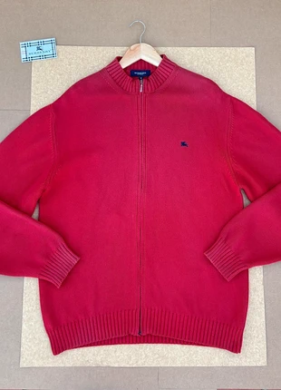 Burberry London Cardigan zippé Rouge en coton - Sweat Tricoté élégance old money Taille XL, marca: Burberry London, estado: Muy bueno, tamaño: XL, 36,00 €, 38,50 € Protección al comprador incluida