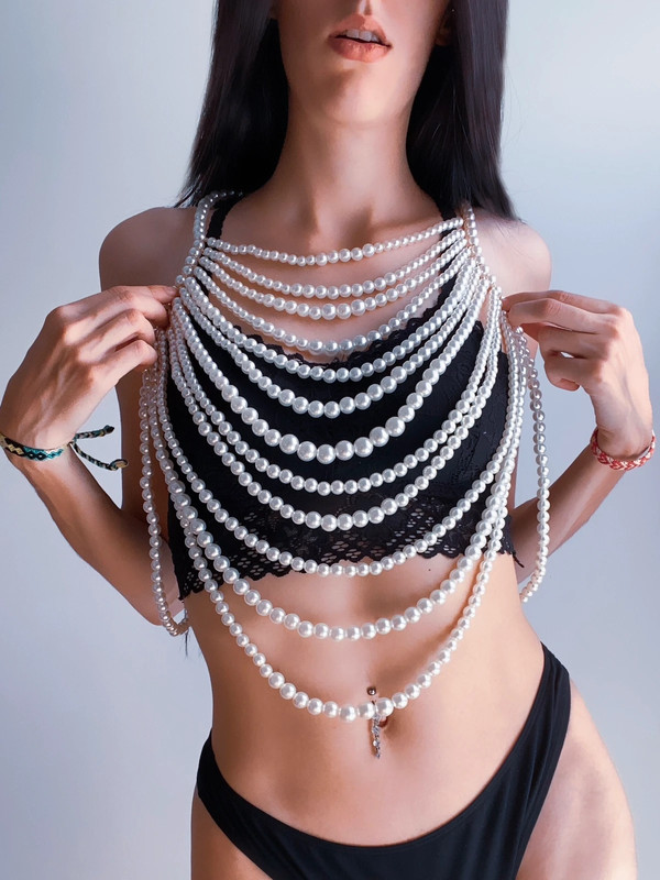 Perlen Top | Große Wunderschöne Halskette | Oberteil 1