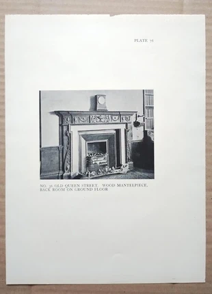 Mantelpiece at 36 Old Queen Street, Westminster - Antique Print - 1926, brand: NO LABEL, condition: Good, £8.99, £10.14 includes Buyer Protection Pro