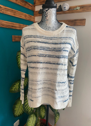 Pull col rond Calvin Klein sweat hiver bleu blanc femme S, marque: Calvin Klein, état: Très bon état, taille: S / 36 / 8, 12,00 €, 13,30 € Protection acheteurs incluse