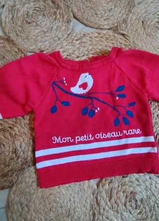 Pull 3 mois, marca: Mots d'enfants, estado: Muito bom, tamanho: 1-3 meses / 56 cm, €2.00, €2.80 inclui Proteção do Comprador