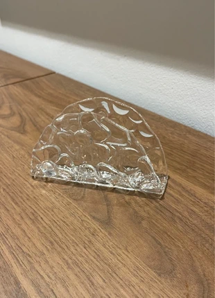 Serviettenhalter Briefhalter dickes Glas mit Blumenmuster, marque: Vintage Love, état: Très bon état, 14,00 €, 15,40 € Protection acheteurs incluse