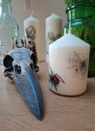 Bougie décorative 10 cm – Araignées & toile (veuve noire), brand: Fabrication Artisanale, condizioni: Nuovo senza cartellino, €6.90, €7.95 include la Protezione acquisti