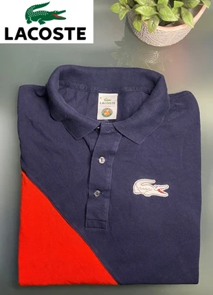 Polo Lacoste Roland Garros azul marino y naranja talla L, marque: Lacoste, état: Très bon état, taille: L, 19,00 €, 20,65 € Protection acheteurs incluse