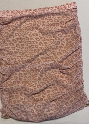 „wild one“ leopard print ruched mesh mini skirt in beige/pink von Oh Polly, merk: Oh Polly, staat: Nieuw zonder prijskaartje, maat: Overige, € 12,00, € 13,30 inclusief Kopersbescherming