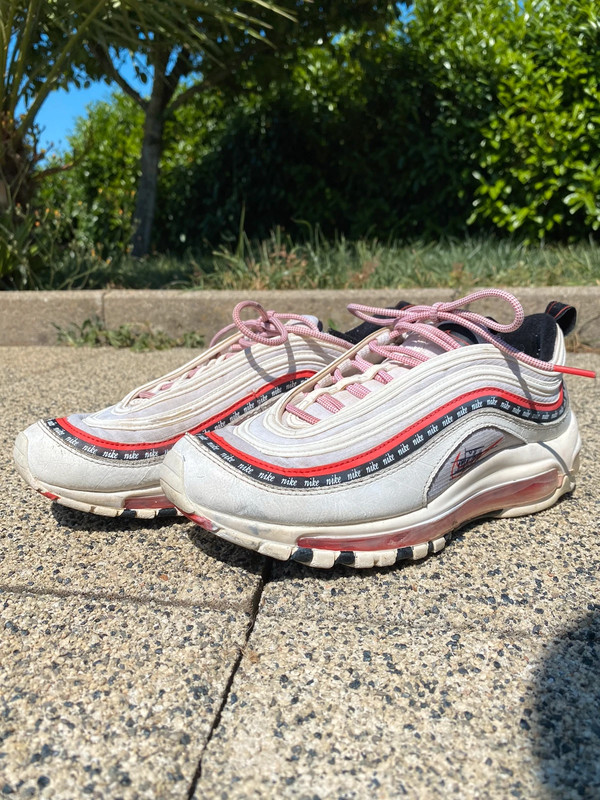 Air max 97 sketch clearance logo white black red