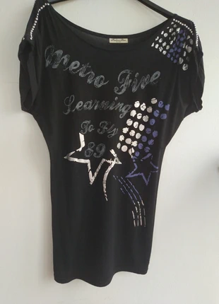 Camisola preta e prateada com tachas - Fashion Show - Tamanho XL / XXL, marque: fashion show, état: Très bon état, taille: XL / 42 / 14, 4,50 €, 5,43 € Protection acheteurs incluse