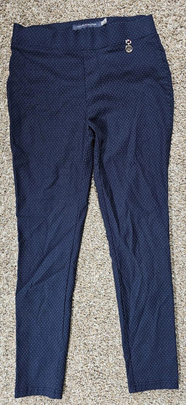 Tommy Hilfiger Women'S Navy Millenium Polka Dot Pants Size 8 1
