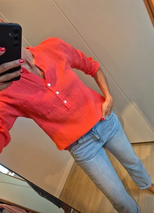 Superzachte tetra hemdje, TU, koraalkleur, merk: Willow, staat: Nieuw zonder prijskaartje, maat: Universele maat, € 25,00, € 26,95 inclusief Kopersbescherming