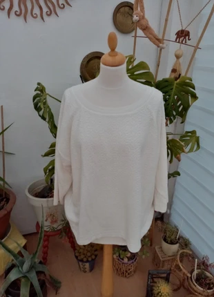 Pull loose, blanc et léger. 4.59€, marca: Yessica, estado: Bueno, tamaño: XL / 42 / 14, 4,59 €, 5,52 € Protección al comprador incluida