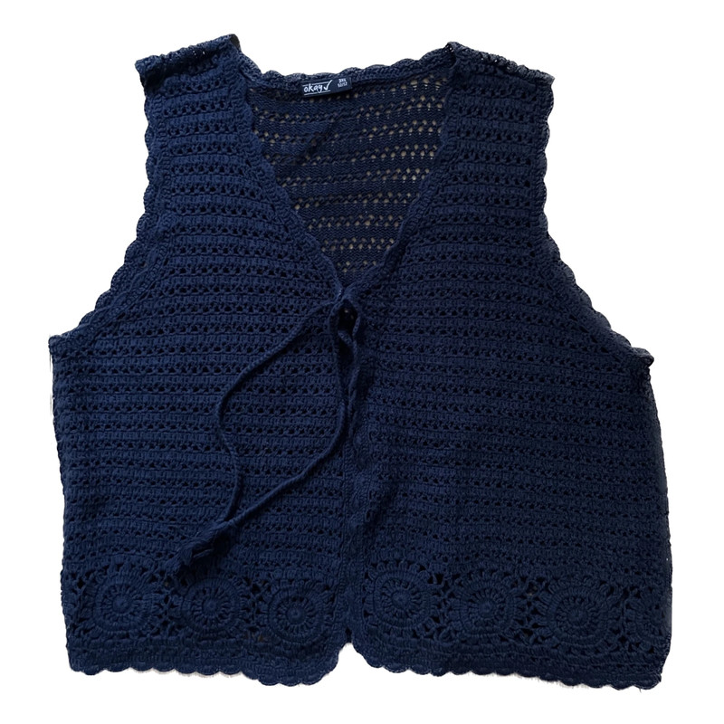 Blue Baby Crochet Vest