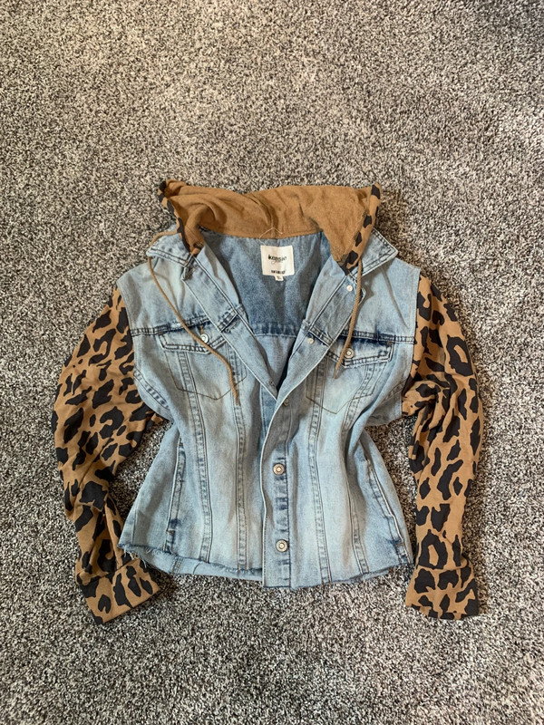 Kensie Jeans Vintage Luxe Cheetah Jean Jacket Vinted