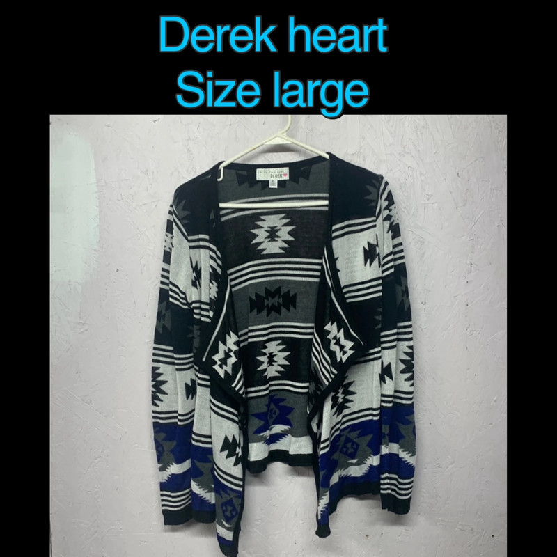 Women’s large Derek heart cardigan 1