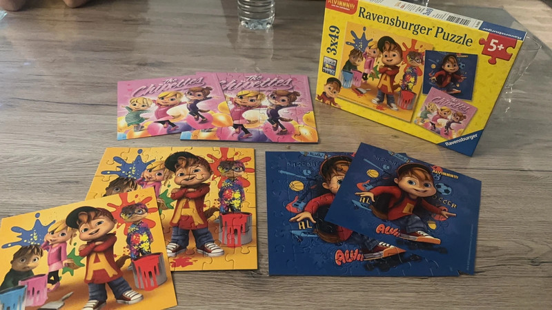 Lot e 3 puzzles Alvin