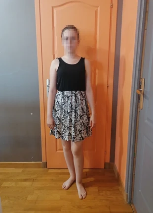 Robe imprimés feuilles , marque: Gémo, état: Bon état, taille: 16 ans / 176 cm, 2,00 €, 2,80 € Protection acheteurs incluse