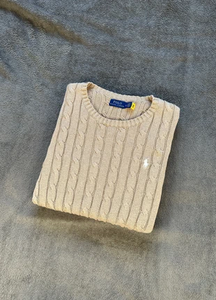Pull torsadé Ralph Lauren marron – col rond – taille M – neuf sans étiquette, marque: Ralph Lauren, état: Neuf sans étiquette, taille: M, 60,00 €, 63,70 € Protection acheteurs incluse