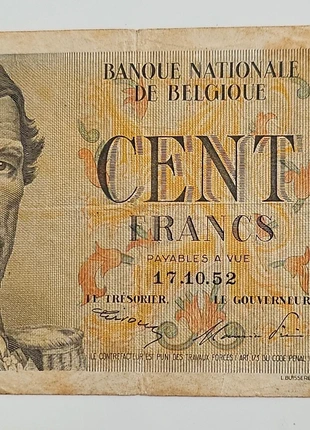 Billet Cent 100 Francs Belge, condizioni: Buone, €5.00, €5.95 include la Protezione acquisti