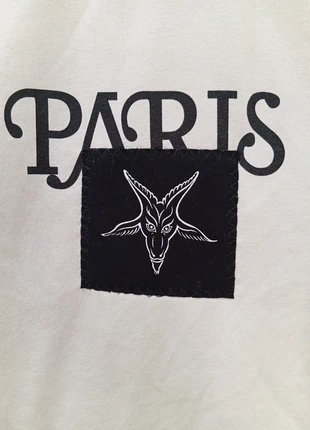 Paris Diabolique patched white hoodie, estado: Muy bueno, tamaño: M / 38 / 10, 6,66 €, 7,69 € Protección al comprador incluida