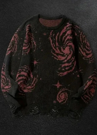 Pull Noir et Rouge Imprimé Galaxie - Taille M, marque: Vintage Dressing, état: Très bon état, taille: M, 68,90 €, 73,05 € Protection acheteurs incluse