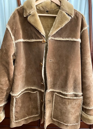 abrigo pana marrón Corte Inglés -