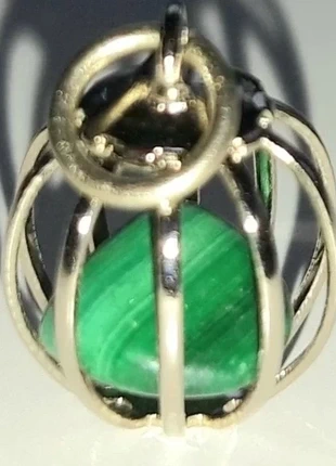 New pendant with malachite, by De Aquamarijn in Veerle, merk: De Aquamarijn, staat: Nieuw zonder prijskaartje, € 9,99, € 11,19 inclusief Kopersbescherming