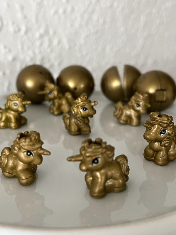 Filly Pferdchen Unikorn. Pearlies, Gold Edition. Sehr seltene. RAR. 10 Stück. 4